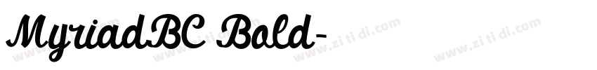 MyriadBC Bold字体转换